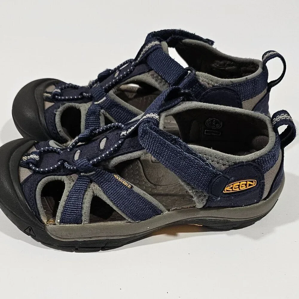 Keen Venice H2 Navy Blue Gray Boys Big Kids Size 2 Water Sandal
